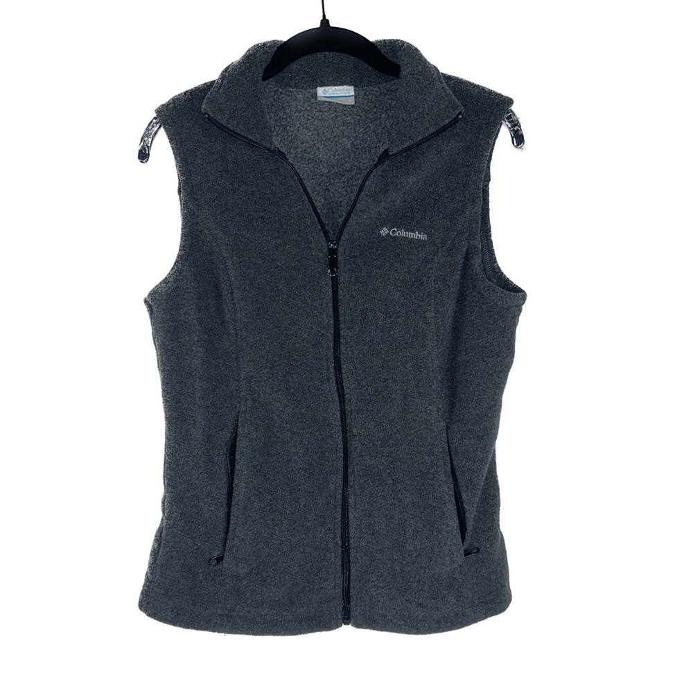 Columbia Vest Benton Springs Fleece Sleeveless Full Zip Up Stand Up Collar Top
